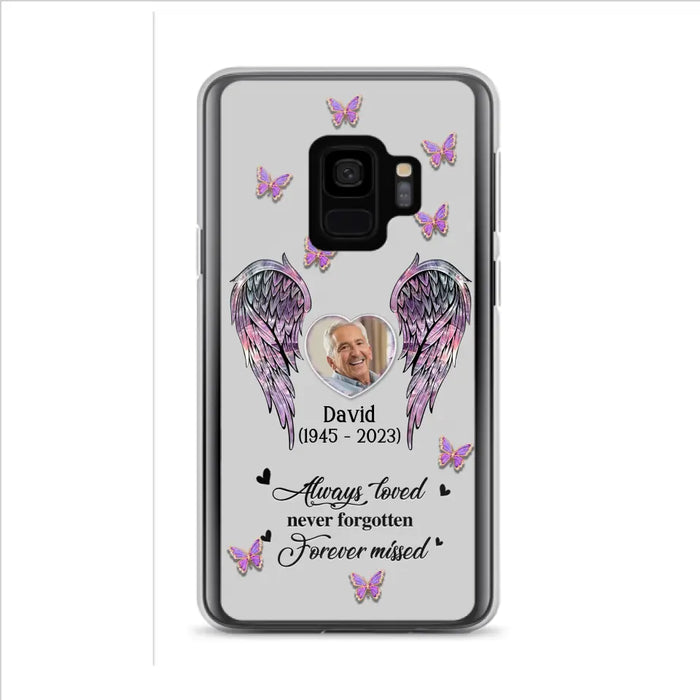 Custom Personalized Memorial Phone Case - Memorial Gift Idea For Family Member - Upload Photo - Case For iPhone/Samsung - Always Loved Never Forgotten Forever Missed