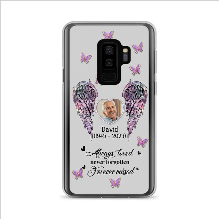 Custom Personalized Memorial Phone Case - Memorial Gift Idea For Family Member - Upload Photo - Case For iPhone/Samsung - Always Loved Never Forgotten Forever Missed