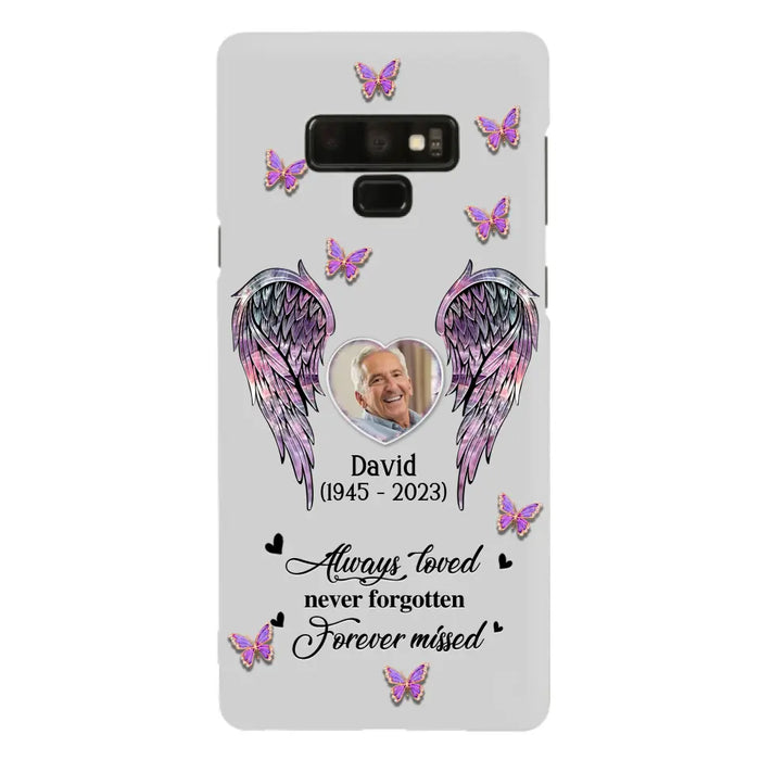 Custom Personalized Memorial Phone Case - Memorial Gift Idea For Family Member - Upload Photo - Case For iPhone/Samsung - Always Loved Never Forgotten Forever Missed