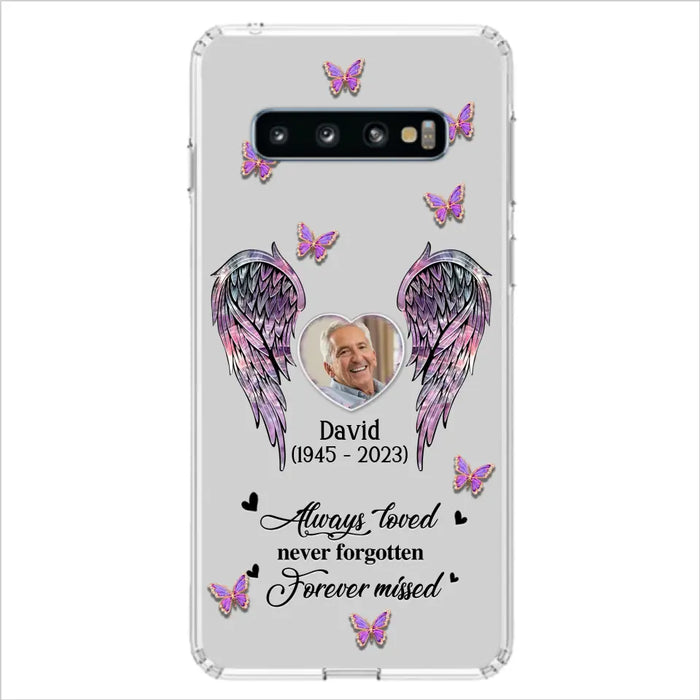 Custom Personalized Memorial Phone Case - Memorial Gift Idea For Family Member - Upload Photo - Case For iPhone/Samsung - Always Loved Never Forgotten Forever Missed