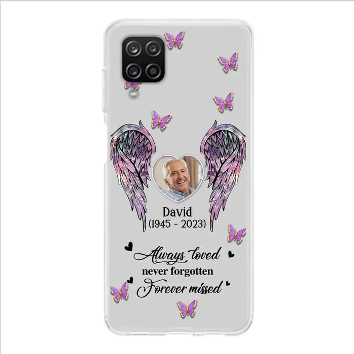 Custom Personalized Memorial Phone Case - Memorial Gift Idea For Family Member - Upload Photo - Case For iPhone/Samsung - Always Loved Never Forgotten Forever Missed