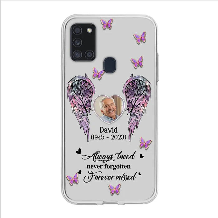 Custom Personalized Memorial Phone Case - Memorial Gift Idea For Family Member - Upload Photo - Case For iPhone/Samsung - Always Loved Never Forgotten Forever Missed