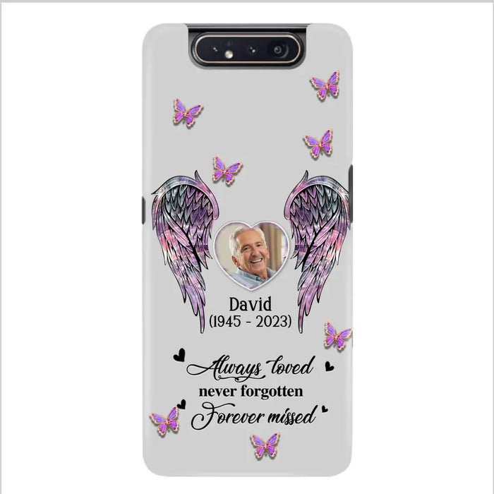 Custom Personalized Memorial Phone Case - Memorial Gift Idea For Family Member - Upload Photo - Case For iPhone/Samsung - Always Loved Never Forgotten Forever Missed