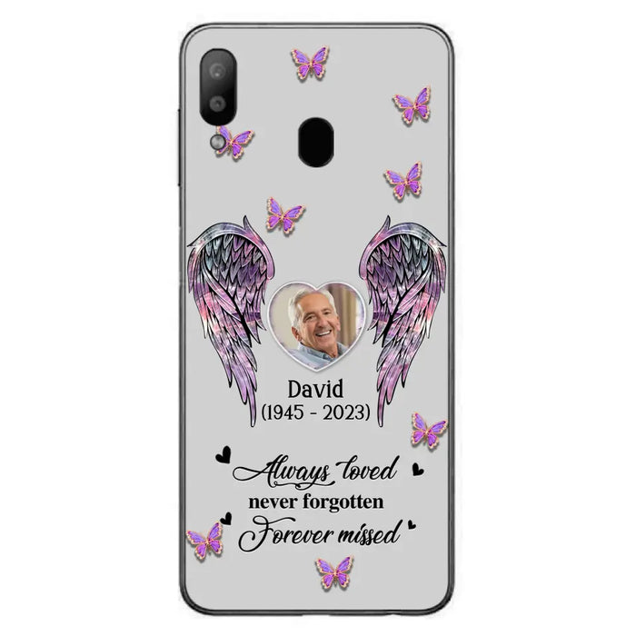 Custom Personalized Memorial Phone Case - Memorial Gift Idea For Family Member - Upload Photo - Case For iPhone/Samsung - Always Loved Never Forgotten Forever Missed