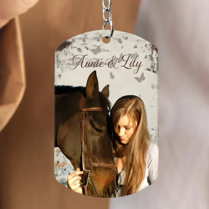 Custom Personalized Memorial Horse Aluminum Keychain - Memorial Gift Idea For Horse Lover - Not Just A Horse