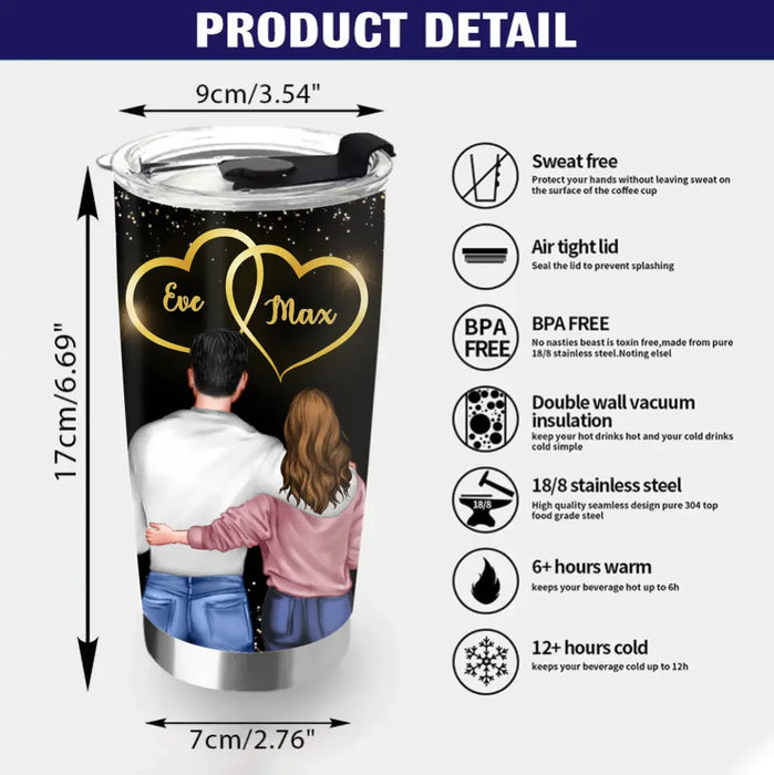 Personalized Couple Tumbler - Valentine's Day Gift Idea For Husband/Wife/Boyfriend/Girlfriend - I Think Me Being Your Smartass Girlfriend Is Enough Of A Gift