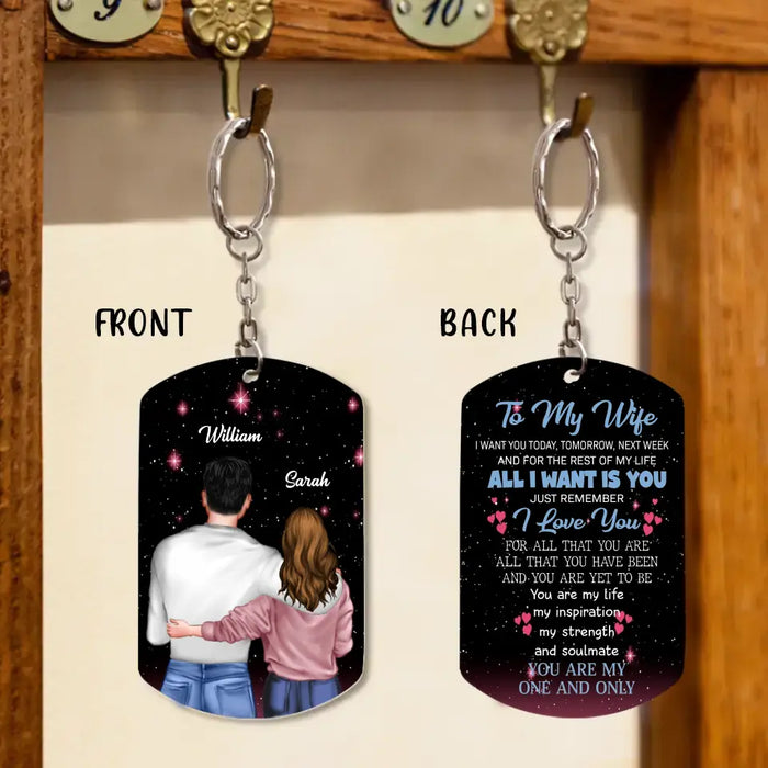 Personalized To My Wife Aluminum Keychain - Valentine's Day Gift Idea For Wife From Husband - You Are My One And Only