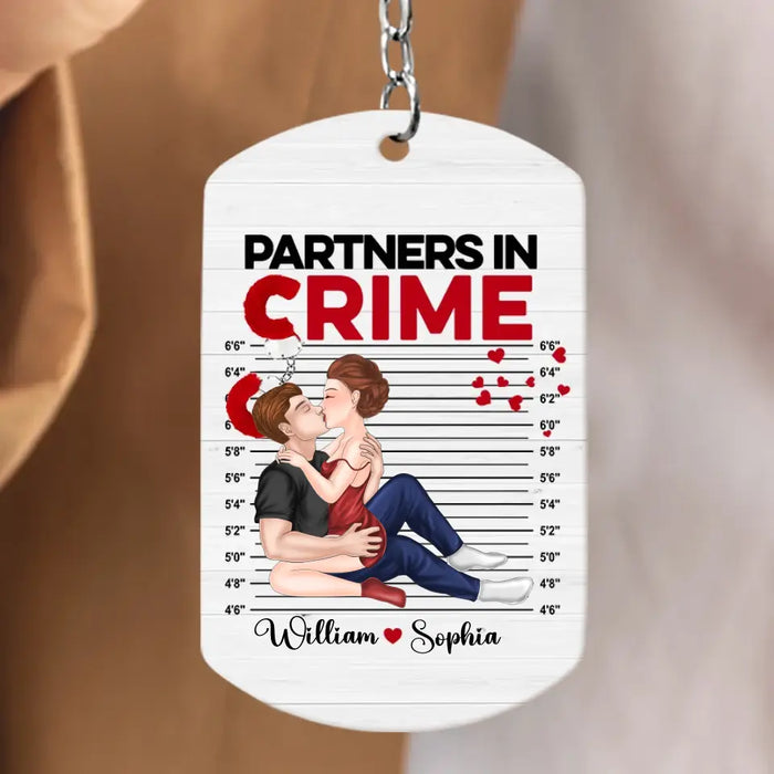 Personalized Sexy Couple Aluminum Keychain - Gift Idea For Couple/Valentine's Day - Partners In Crime