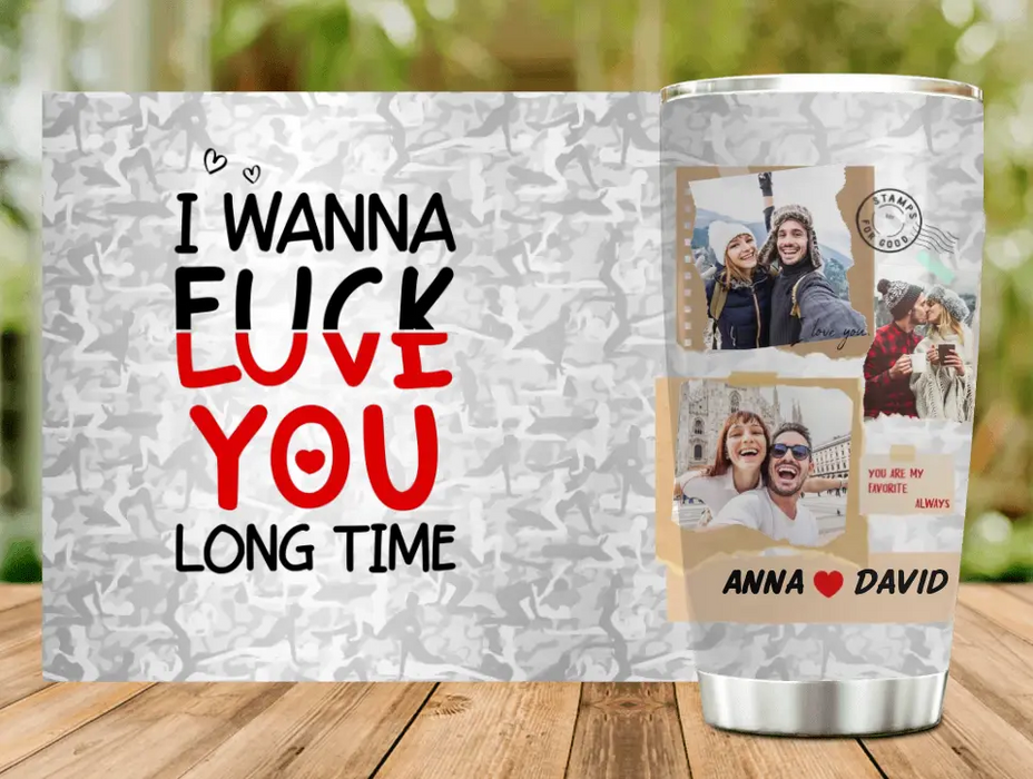 Custom Personalized Couple Photo Tumbler - Gift Idea For Him/Her/Couple/Valentine's Day - Upload Photo - I Love You