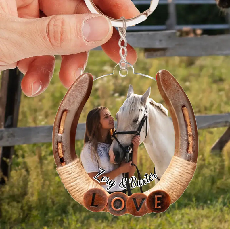 Personalized Horse Acrylic Keychain - Gift Idea For Horse Lover - Upload Photo