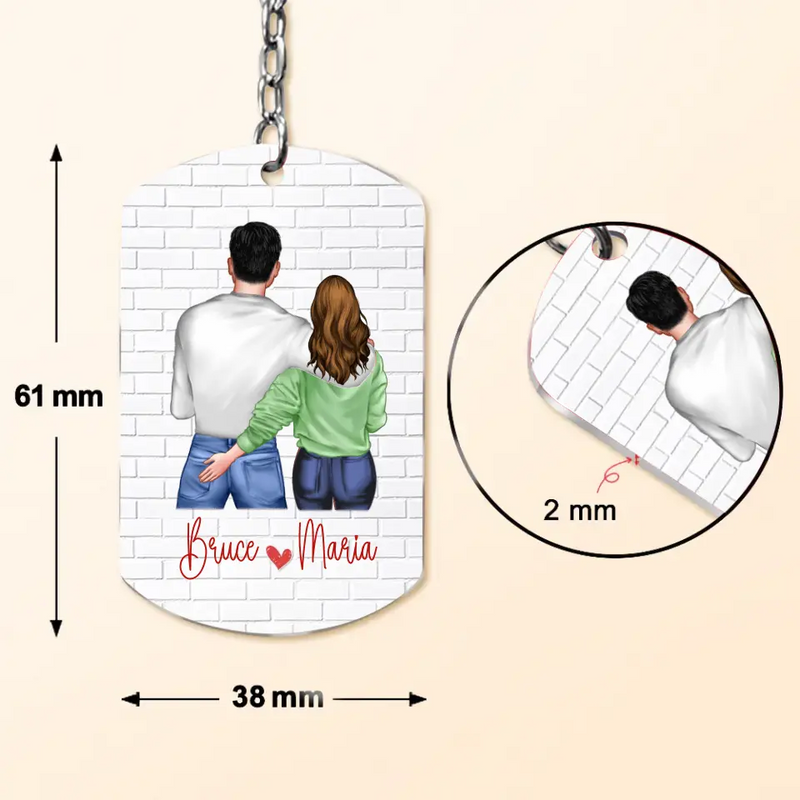 Custom Couple Aluminum Keychain - Gift Idea For Couple/Him/Her/Wife/Husband - You're A Pain In The Ass