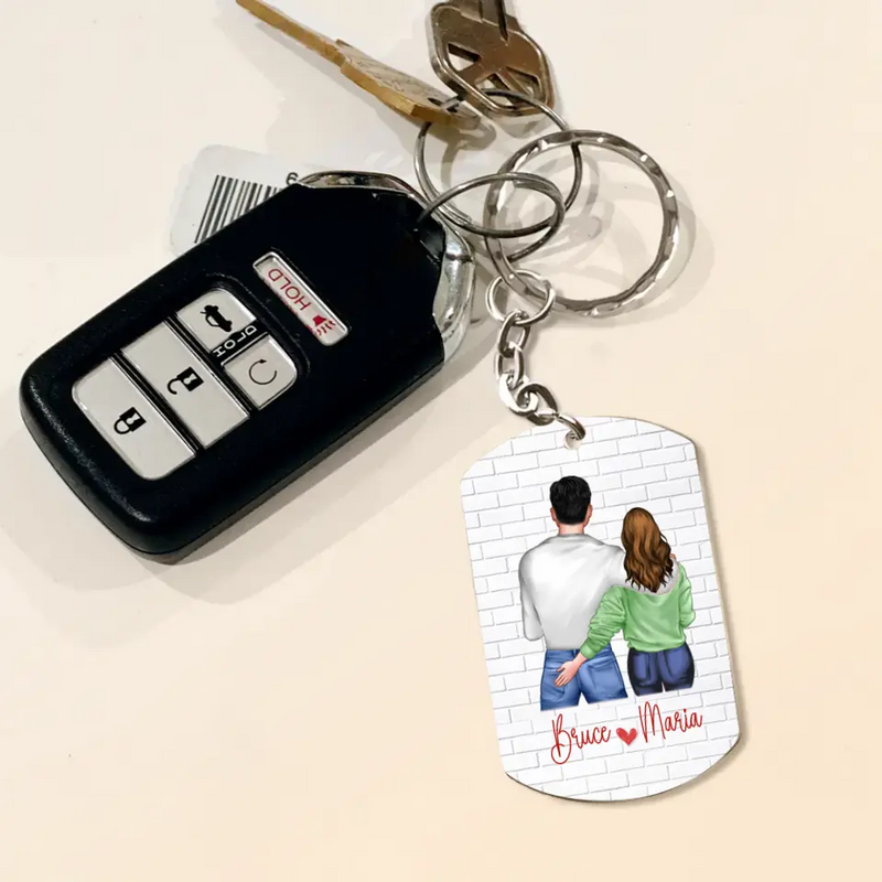 Custom Couple Aluminum Keychain - Gift Idea For Couple/Him/Her/Wife/Husband - You're A Pain In The Ass
