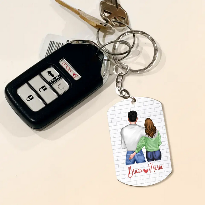 Custom Couple Aluminum Keychain - 
 Gift Idea For Couple/Him/Her/Wife/Husband - You're A Pain In The Ass