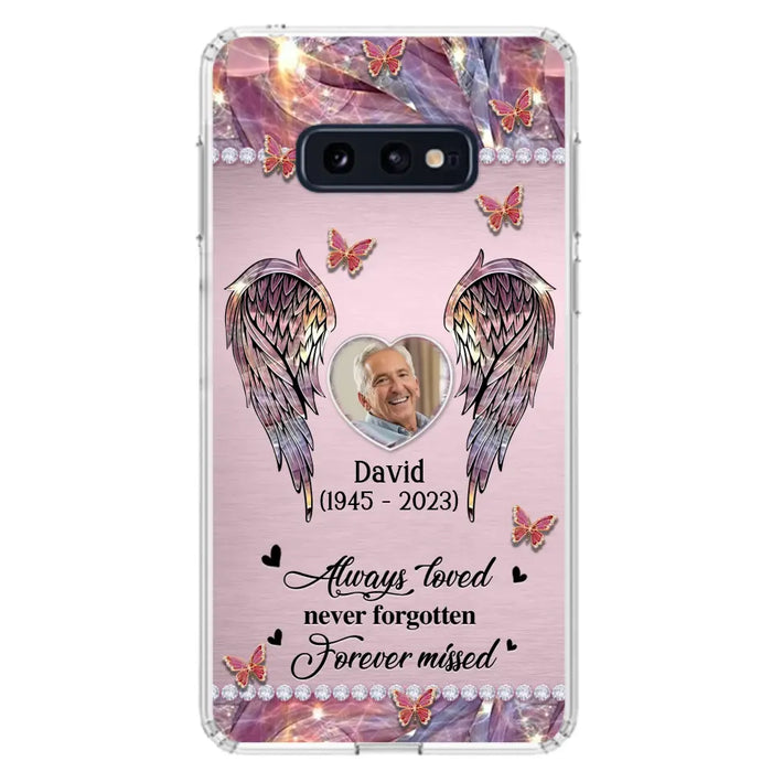 Custom Personalized Memorial Phone Case - Memorial Gift Idea For Family - Case For iPhone/Samsung - Always Loved Never Forgotten Forever Missed