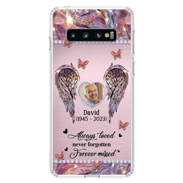 Custom Personalized Memorial Phone Case - Memorial Gift Idea For Family - Case For iPhone/Samsung - Always Loved Never Forgotten Forever Missed