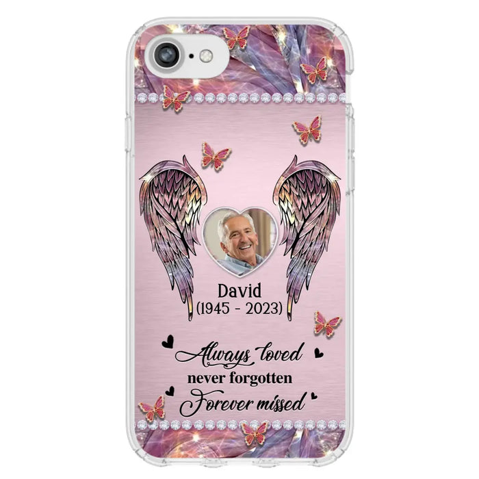 Custom Personalized Memorial Phone Case - Memorial Gift Idea For Family - Case For iPhone/Samsung - Always Loved Never Forgotten Forever Missed