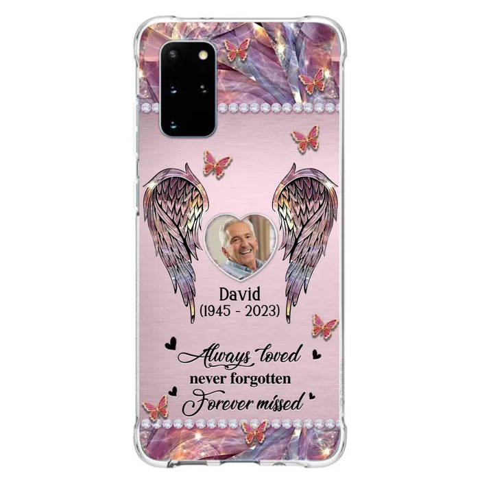 Custom Personalized Memorial Phone Case - Memorial Gift Idea For Family - Case For iPhone/Samsung - Always Loved Never Forgotten Forever Missed