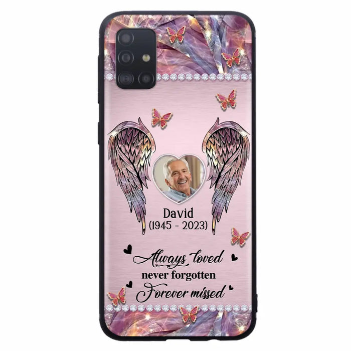 Custom Personalized Memorial Phone Case - Memorial Gift Idea For Family - Case For iPhone/Samsung - Always Loved Never Forgotten Forever Missed