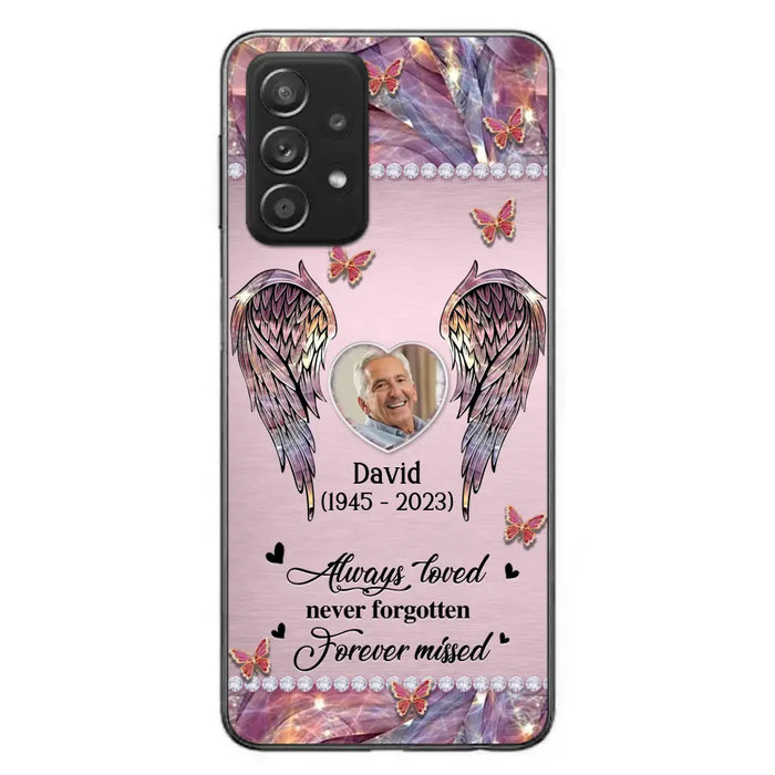 Custom Personalized Memorial Phone Case - Memorial Gift Idea For Family - Case For iPhone/Samsung - Always Loved Never Forgotten Forever Missed