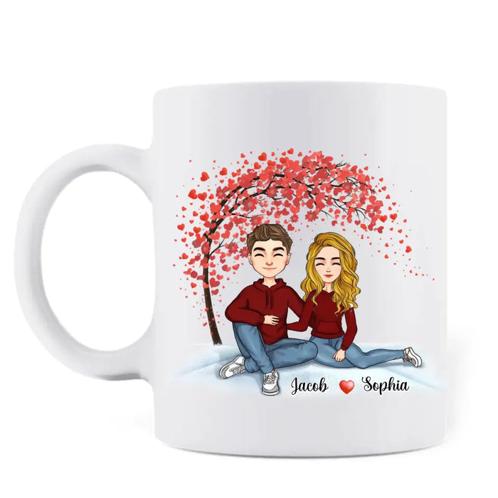 Custom Personalized Couple Coffee Mug - Gift Idea For Couple/ Valentine's Day - Sitting Next To You Doing Absolutely Nothing Means Absolutely Everything To Me