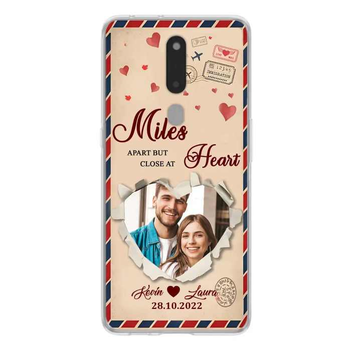 Custom Personalized Couple Phone Case - Gift Idea For Couple/Valentines Day - Upload Photo - Miles Apart But Close At Heart - Case For Oppo/ Xiaomi/ Huawei