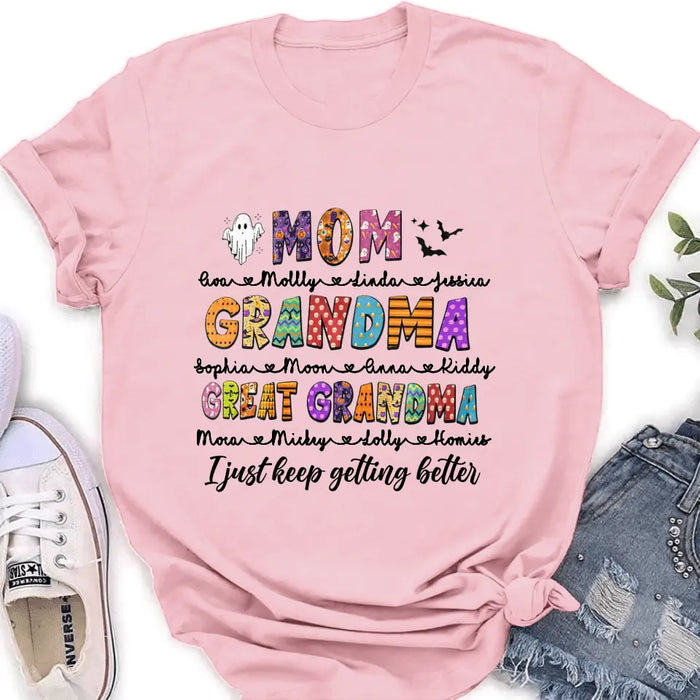 Personalized Halloween Shirt/ Hoodie - Gift Idea For Halloween - Upto 15 Kids - Great Grandma