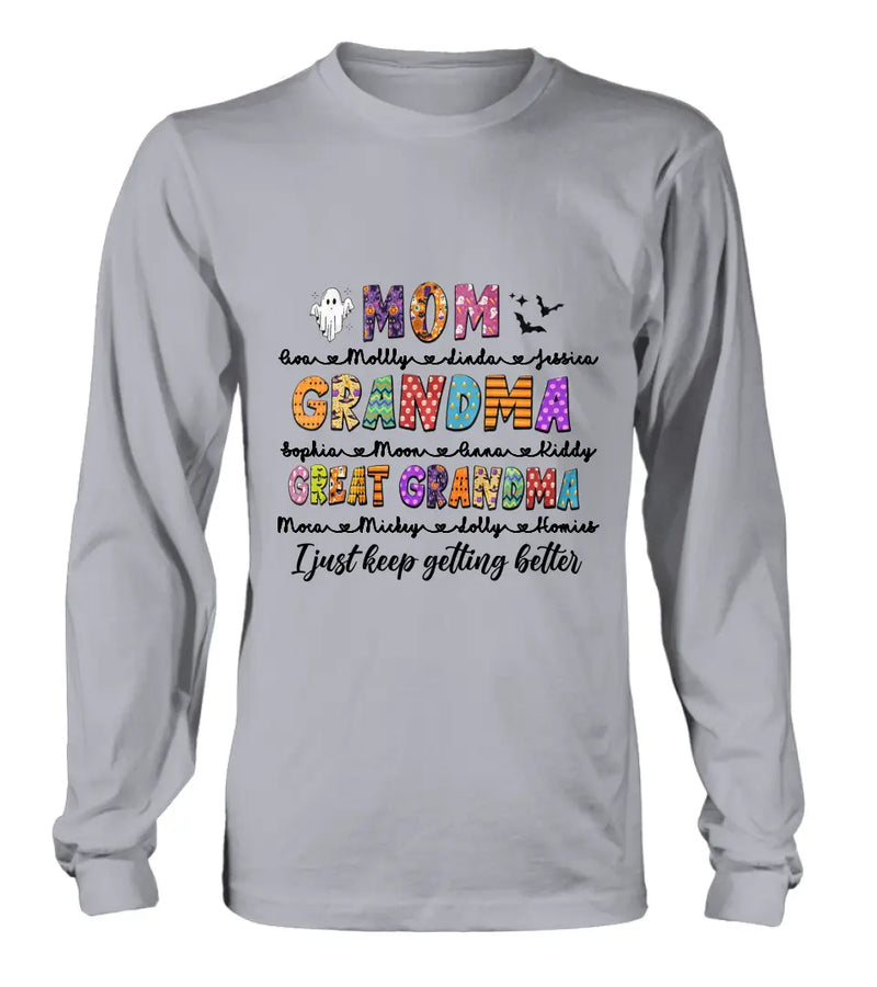 Personalized Halloween Shirt/Hoodie - Gift Idea For Halloween - Up to 15 Kids - Great Grandma
