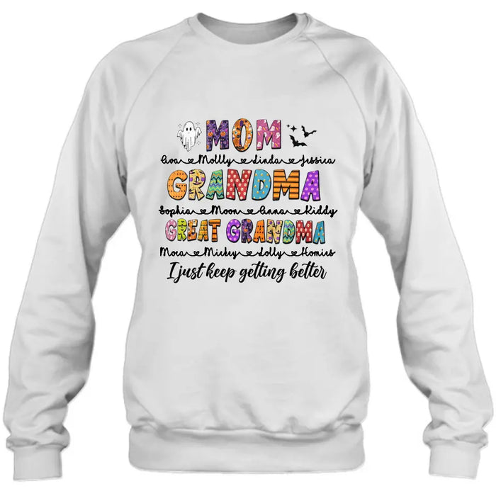 Personalized Halloween Shirt/ Hoodie - Gift Idea For Halloween - Upto 15 Kids - Great Grandma