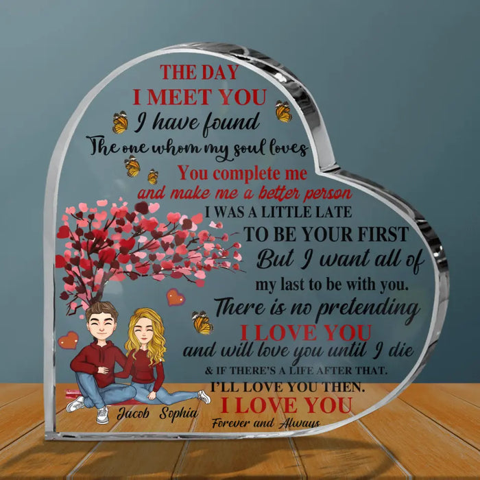 Personalized Couple Acrylic Plaque - Gift Idea For Couple/Him & Her - The Day I Met You