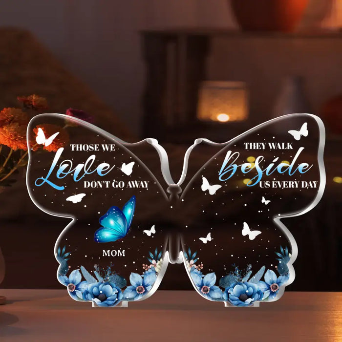 Personalized Memorial Photo Butterfly Acrylic Plaque - Up to 4 People - Memorial Gift Idea For Family Member - Those We Love Don't Go Away