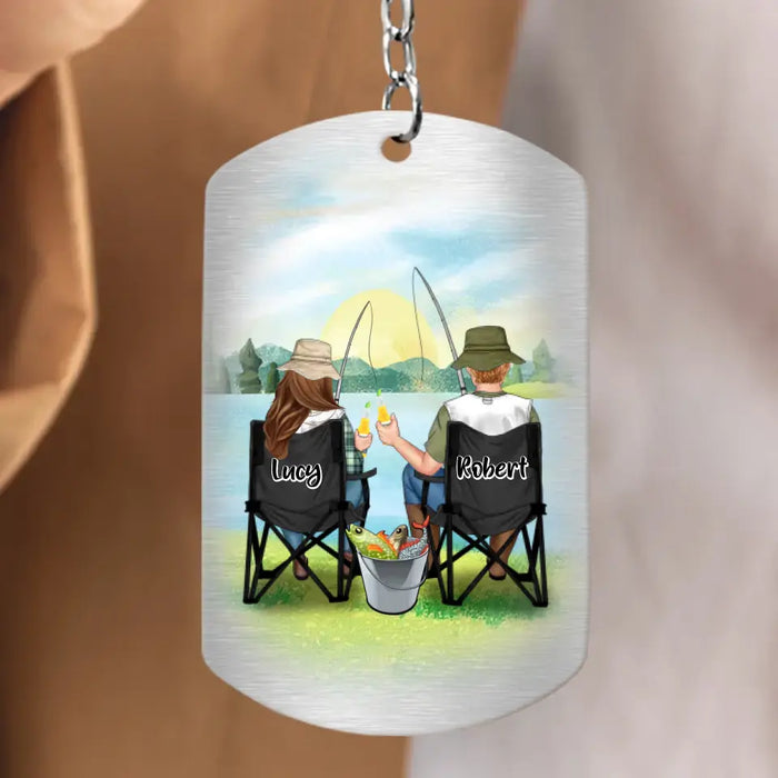 Custom Personalized Fishing Couple Aluminum Keychain - Gift Idea For Couple/Fishing Lovers - You Are The Greatest Catch Of My Life