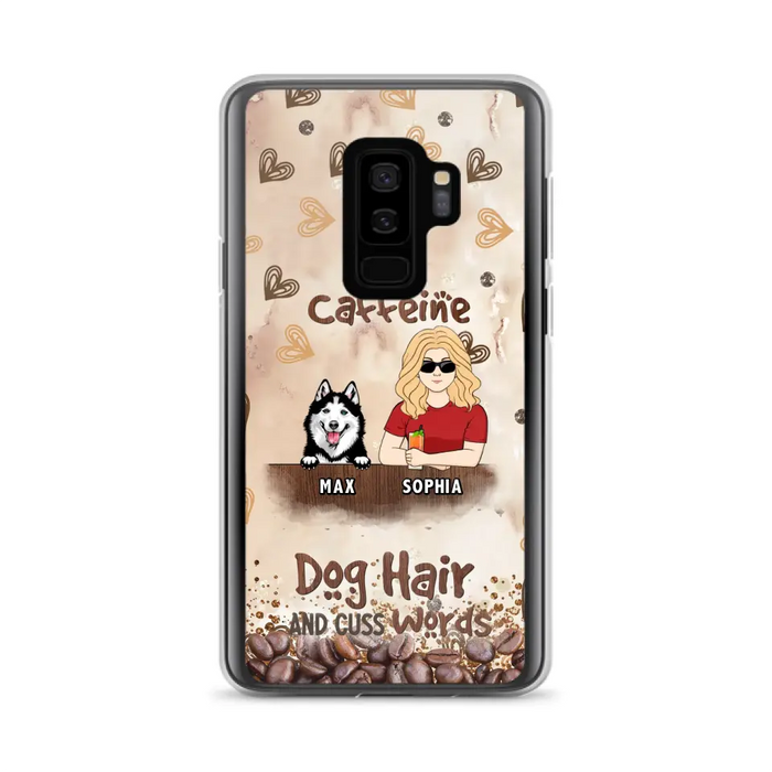 Personalized Pet Phone Case - Gift Idea For Dog/Cat/Horse Lovers - I Run On Caffeine Dog Hair And Cuss Words - Case For iPhone/Samsung