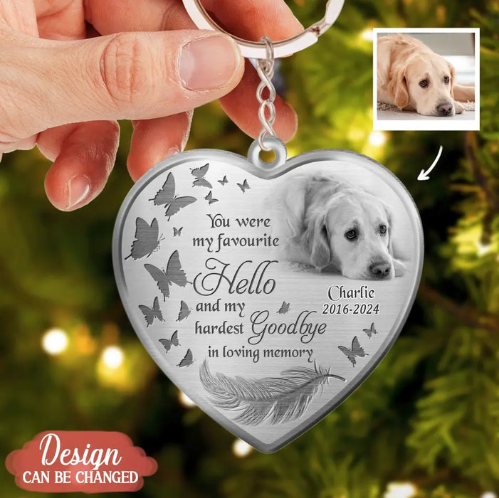 Custom Personalized Photo Heart Acrylic Keychain - Memorial Gift Idea For Pet Lover - If Love Could Have Saved You, You Would Have Lived Forever