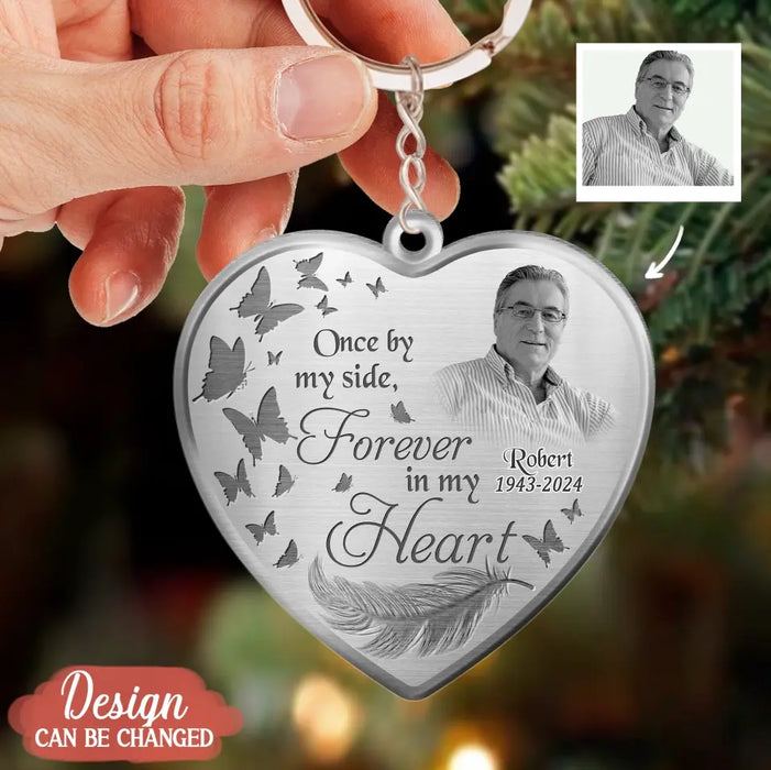 Personalized Photo Heart Acrylic Keychain - Memorial Gift Idea - If Love Could Have Saved You, You Would Have Lived Forever