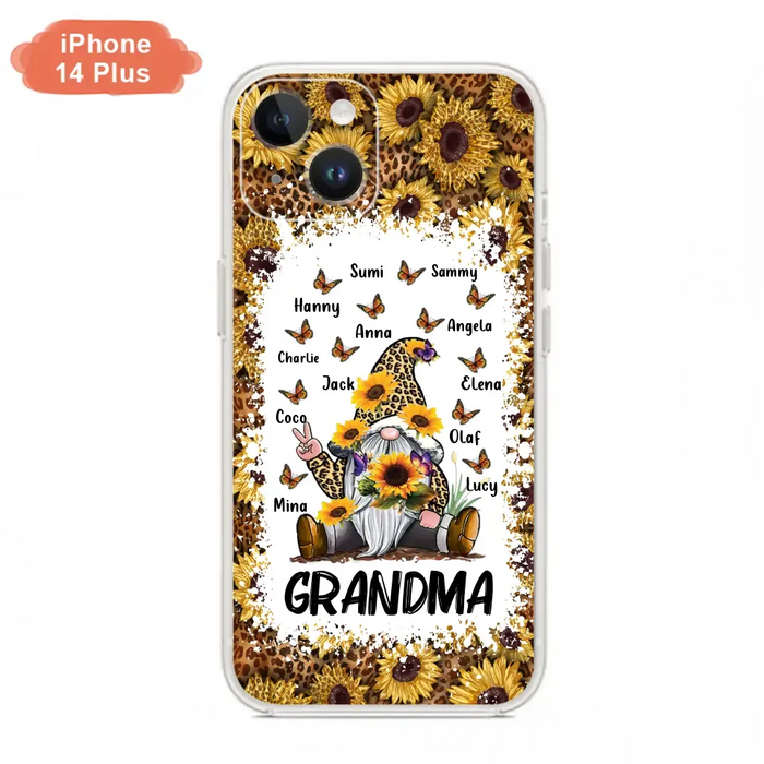 Personalized Sunflower Grandma Phone Case - Gift Idea For Grandma - Up to 12 Kids - Case For iPhone/Samsung