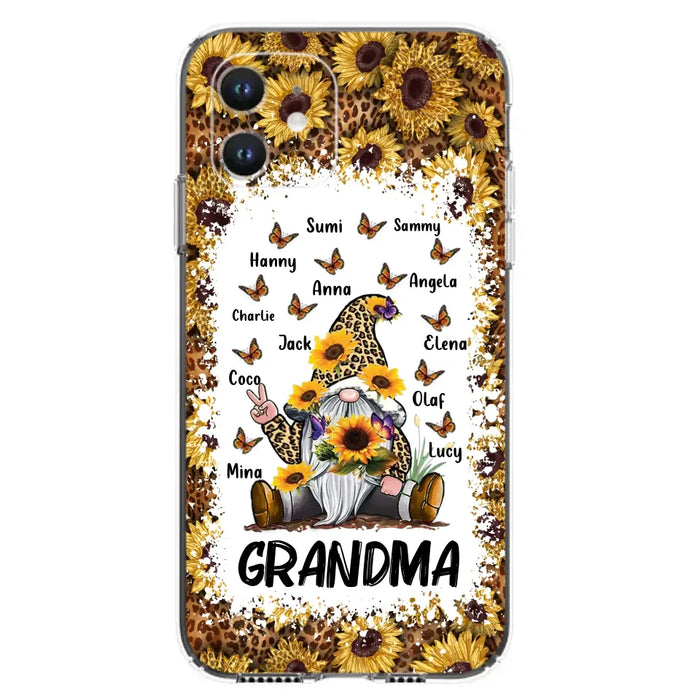 Personalized Sunflower Grandma Phone Case - Gift Idea For Grandma - Up to 12 Kids - Case For iPhone/Samsung