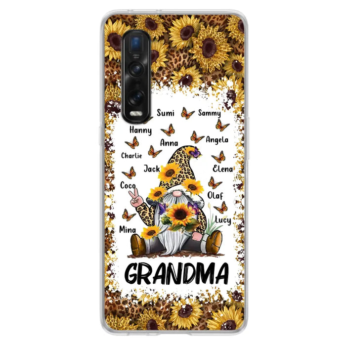 Personalized Sunflower Grandma Phone Case - Gift Idea For Grandma - Up to 12 Kids - Case For Oppo/Xiaomi/Huawei