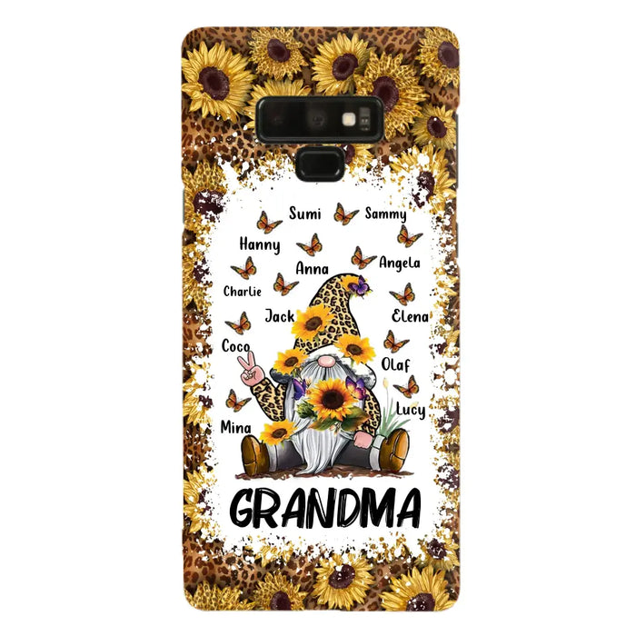 Personalized Sunflower Grandma Phone Case - Gift Idea For Grandma - Up to 12 Kids - Case For iPhone/Samsung