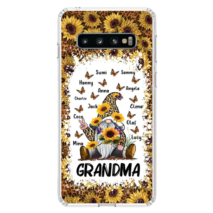 Personalized Sunflower Grandma Phone Case - Gift Idea For Grandma - Up to 12 Kids - Case For iPhone/Samsung