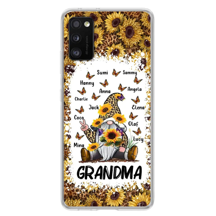 Personalized Sunflower Grandma Phone Case - Gift Idea For Grandma - Up to 12 Kids - Case For iPhone/Samsung