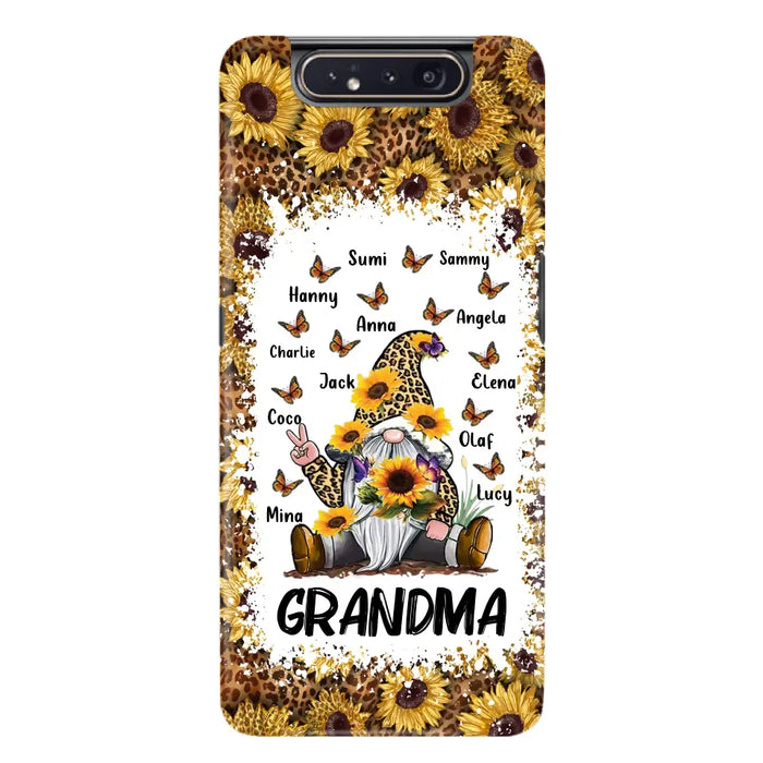 Personalized Sunflower Grandma Phone Case - Gift Idea For Grandma - Up to 12 Kids - Case For iPhone/Samsung