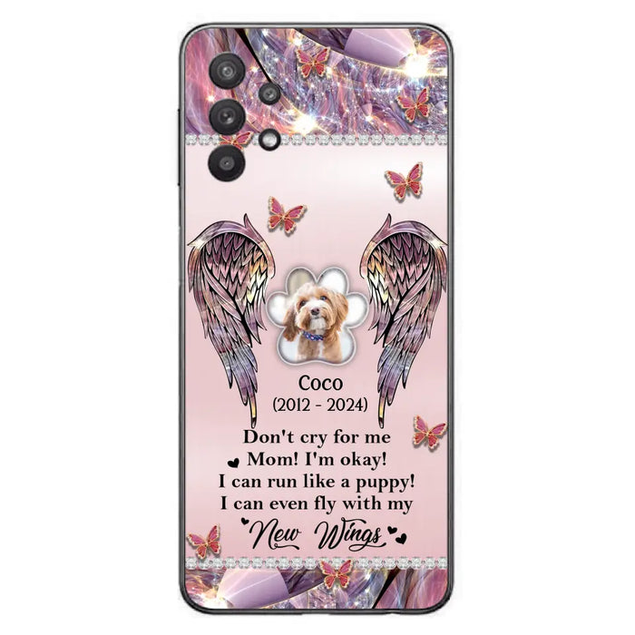 Personalized Memorial Phone Case - Upload Photo - Memorial Gift Idea For Dog Lover - Don't Cry For Me - Case For iPhone/Samsung