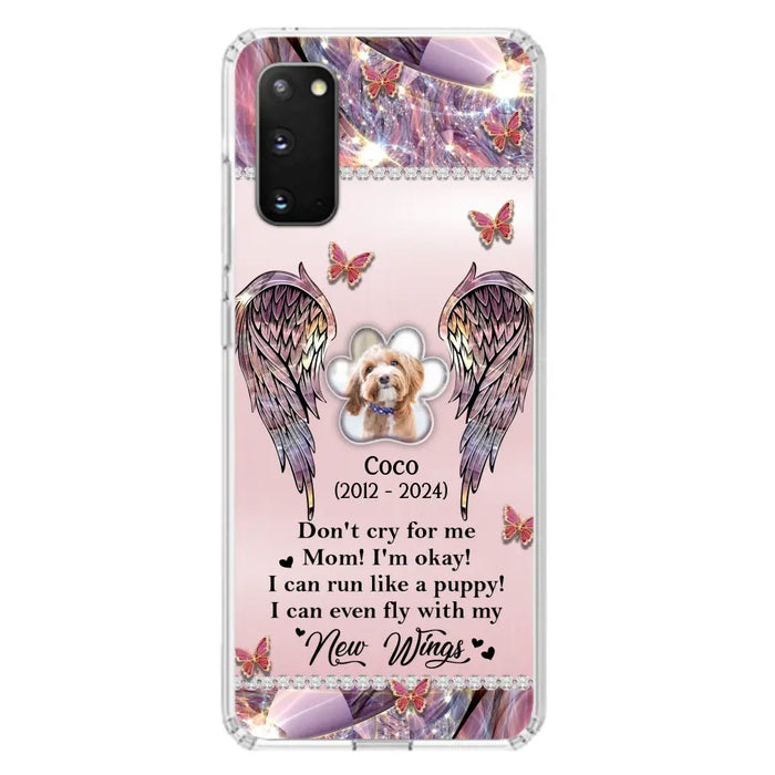 Personalized Memorial Phone Case - Upload Photo - Memorial Gift Idea For Dog Lover - Don't Cry For Me - Case For iPhone/Samsung