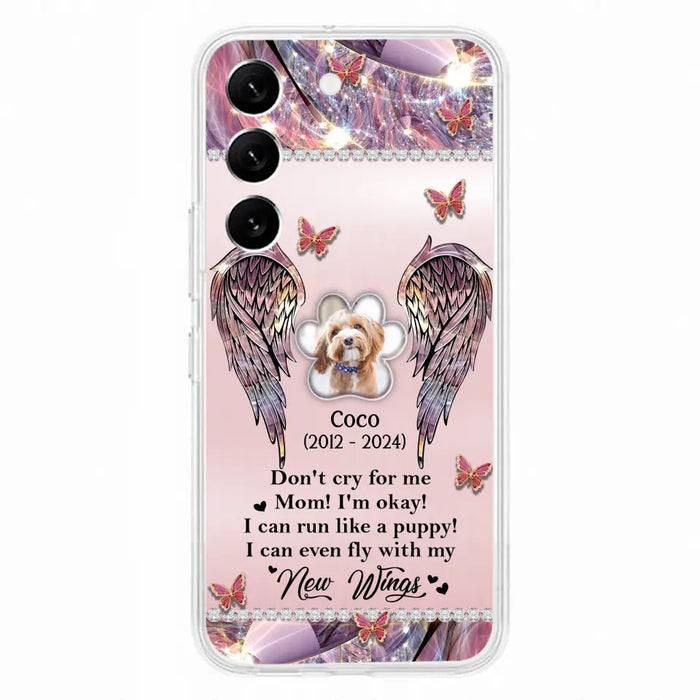 Personalized Memorial Phone Case - Upload Photo - Memorial Gift Idea For Dog Lover - Don't Cry For Me - Case For iPhone/Samsung