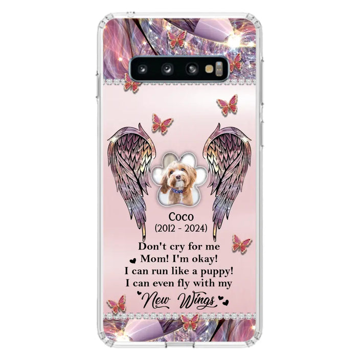 Personalized Memorial Phone Case - Upload Photo - Memorial Gift Idea For Dog Lover - Don't Cry For Me - Case For iPhone/Samsung