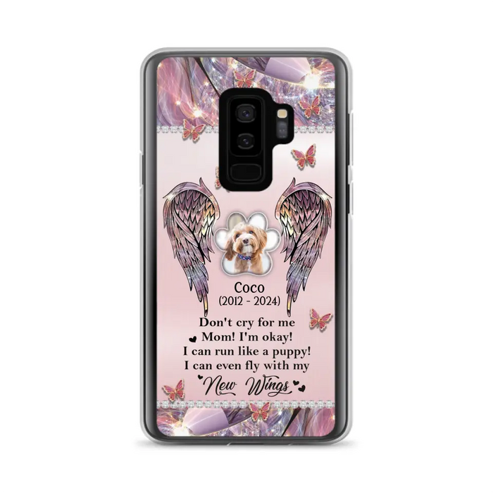 Personalized Memorial Phone Case - Upload Photo - Memorial Gift Idea For Dog Lover - Don't Cry For Me - Case For iPhone/Samsung