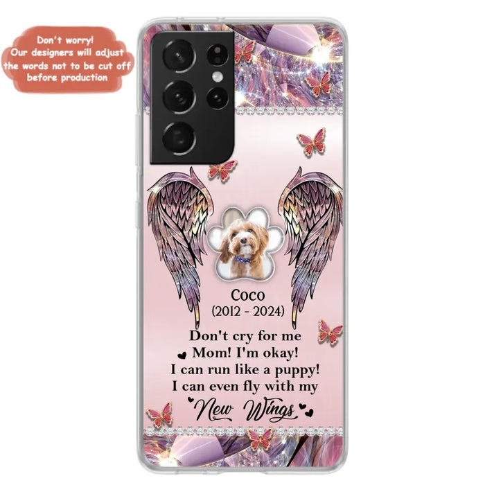 Personalized Memorial Phone Case - Upload Photo - Memorial Gift Idea For Dog Lover - Don't Cry For Me - Case For iPhone/Samsung