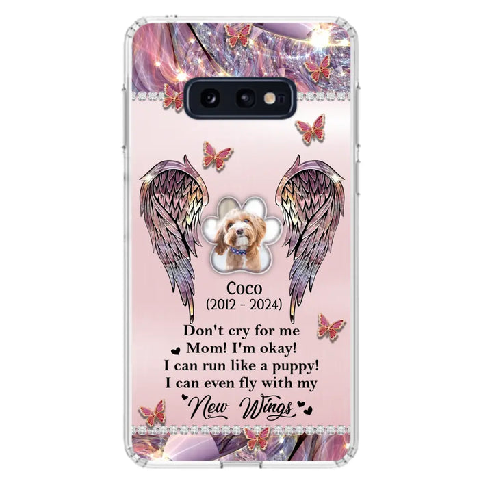 Personalized Memorial Phone Case - Upload Photo - Memorial Gift Idea For Dog Lover - Don't Cry For Me - Case For iPhone/Samsung