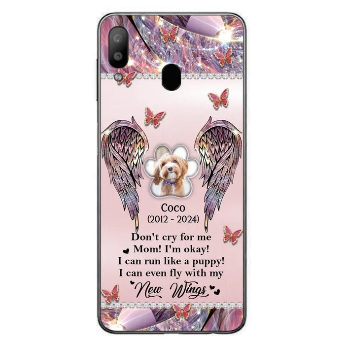 Personalized Memorial Phone Case - Upload Photo - Memorial Gift Idea For Dog Lover - Don't Cry For Me - Case For iPhone/Samsung