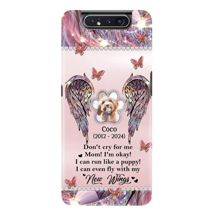 Personalized Memorial Phone Case - Upload Photo - Memorial Gift Idea For Dog Lover - Don't Cry For Me - Case For iPhone/Samsung